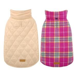 Kuoser Reversible Dog Jacket in Rose, Size XL​